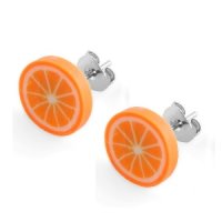 Ohrringe - Stecker - Orange