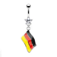 Bauchnabelpiercing - Flagge - Deutschland