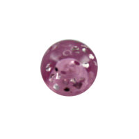 Piercing Kugel - Kunststoff - Glitter - Lila