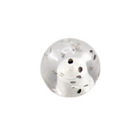 Piercing Ball - Acrylic - Glitter - Clear - with Screw