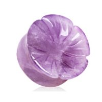 Ohr Plug - Blume - Amethyst