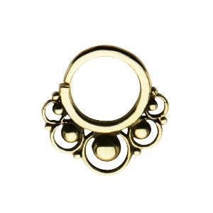 Septum Piercing - Messing - Gold - Verzierung #1