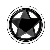 Flesh Tunnel - Stahl - Schwarz - Stern - Kristall