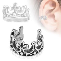 Ear Cuff - Silber - Krone