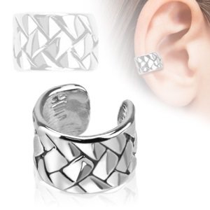 Ear Cuff - Silber - Geflochten