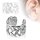 Ear Cuff - Silber - Geflochten