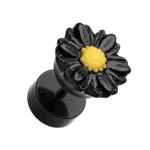 Fake Plug - Gänseblümchen - Schwarz