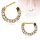 Septum Klicker - Stahl - Gold - Kristalle