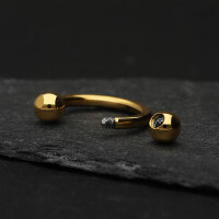 Piercing Hufeisen - Stahl - Gold