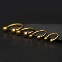 Piercing Hufeisen - Stahl - Gold