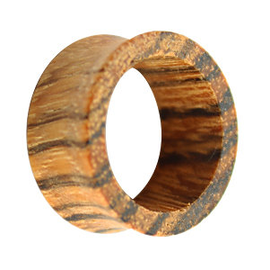 Holz Flesh Tunnel - Braun - Zebrano