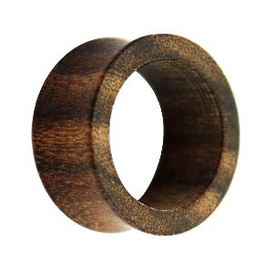 Holz Flesh Tunnel - Dunkelbraun - Bocote