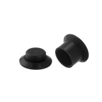 Acryl - Kunststoff Ohr Plug | Schwarz | mit Gewinde