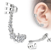 Ohrstecker - Ear Cuff - Kristalle - Klar