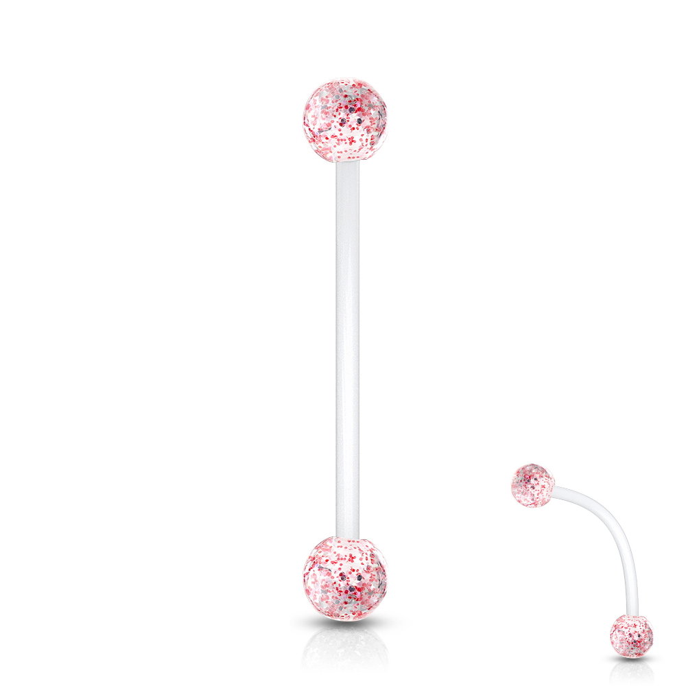 Schwangerschafts Bauchnabelpiercing 14G - 16-tlg. Set Mit Flexiblen Stäben 12-25mm