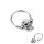 Klemmring Piercing - Silber - Totenkopf