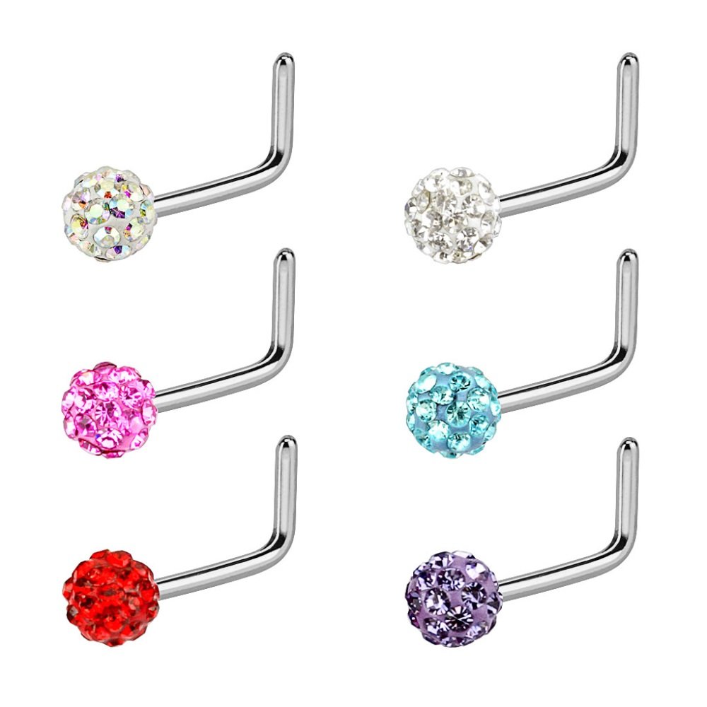 Nasen Piercing Stecker Helix Ohrstecker Mit Kristallen - Multi Bogen Für Knorpel-Piercing In Chirurgenstahl Chirurgenstahl Ohrstecker Innengewinde