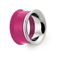 Flesh Tunnel - Acrylic - Steel - Pink