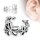 Ear Cuff - Silber - Blumen