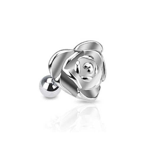 Piercing Stab - Silber - Kurz - Rose