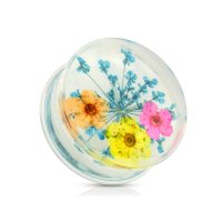 Silhouette Plug - Getrocknete Blumen - Blau