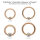 Piercing Klemmring - Rosegold - Kristall - Klar