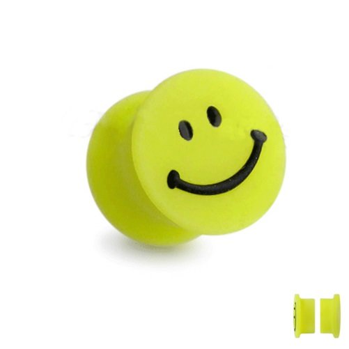 Magnet Fake Plug - Silikon - Gelb - Smiley