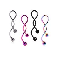 Navel Ring - Spiral - Colorful