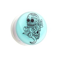 Picture Plug - Glow in the dark - Weiß - Sugar Skull