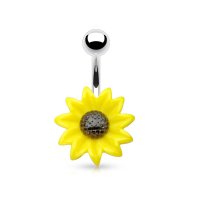 Piercing Banane - Silber - Kunststoff - Sonnenblume