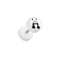 Motiv Fake Plug - Weiß - Panda