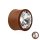 Holz Plug - Braun - Kristall