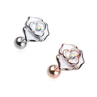 Piercing Stab - Kurz - Stahl - Rose