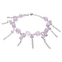 Armband - Silber - Ketten - Perlen - Pink