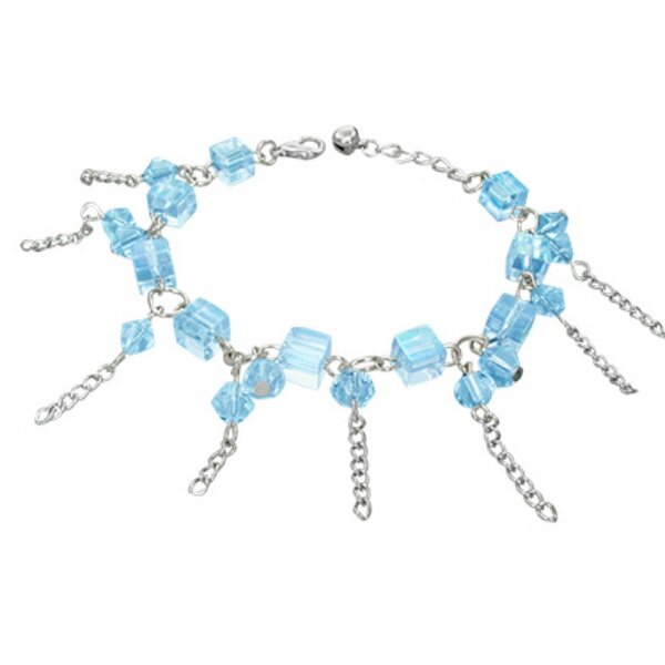 Armband - Silber - Ketten - Perlen - Blau