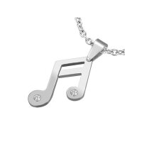 Anhänger - Silber - Note - Kristalle