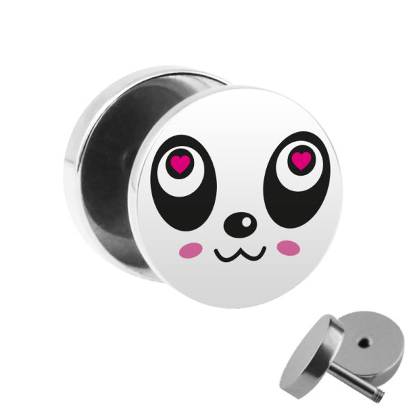Motiv Fake Plug - Panda Gesicht