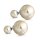 Edelstahl Ohrstecker - Perle - Doppel-Kugel - Beige