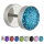 Piercing Fake Plug - Silber - Kristall - Glitter