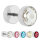 Piercing Fake Plug - Silber - Kristall #2