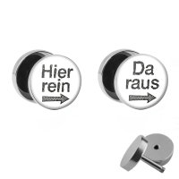 Motiv Fake Plug Set - Hier rein, Da raus