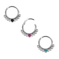 Segmentring Piercing - Klicker - Segmentklicker - Silber...