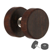 Piercing Fake Plug - Holz - Braun