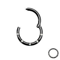 Segmentring Piercing - Klicker - Segmentklicker - Schwarz...