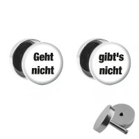 Motiv Fake Plug Set - Geht nicht gibts nicht - Weiß