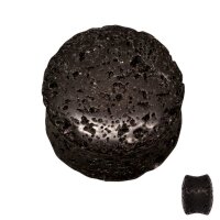 Lava Stein Ohr Plug | Flesh Tunnel Plug | Schwarz