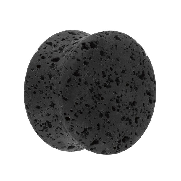 Lava Stein Ohr Plug | Flesh Tunnel Plug | Schwarz 10mm