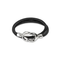 Armband - Leder - Schlaufe - Silber