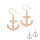 Ohrringe - Hänger - 925 Silber - Anker - Kristalle [01.] - rosegold