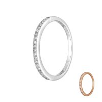 Ring - 925 Silber - Schmal - Kristalle